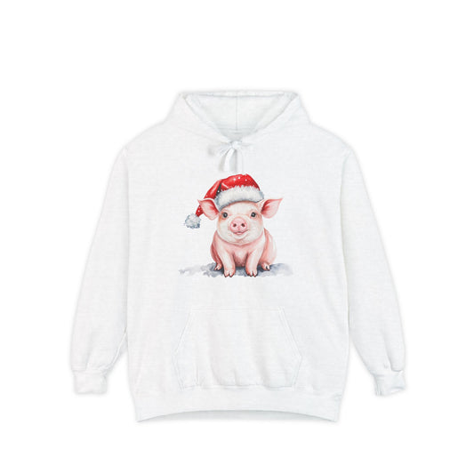 Cozy Christmas Pig  Hoodie | Holiday Gift, Funny Hoodie, Animal Lover Gift, Winter Wear, Cute Christmas Sweatshirt