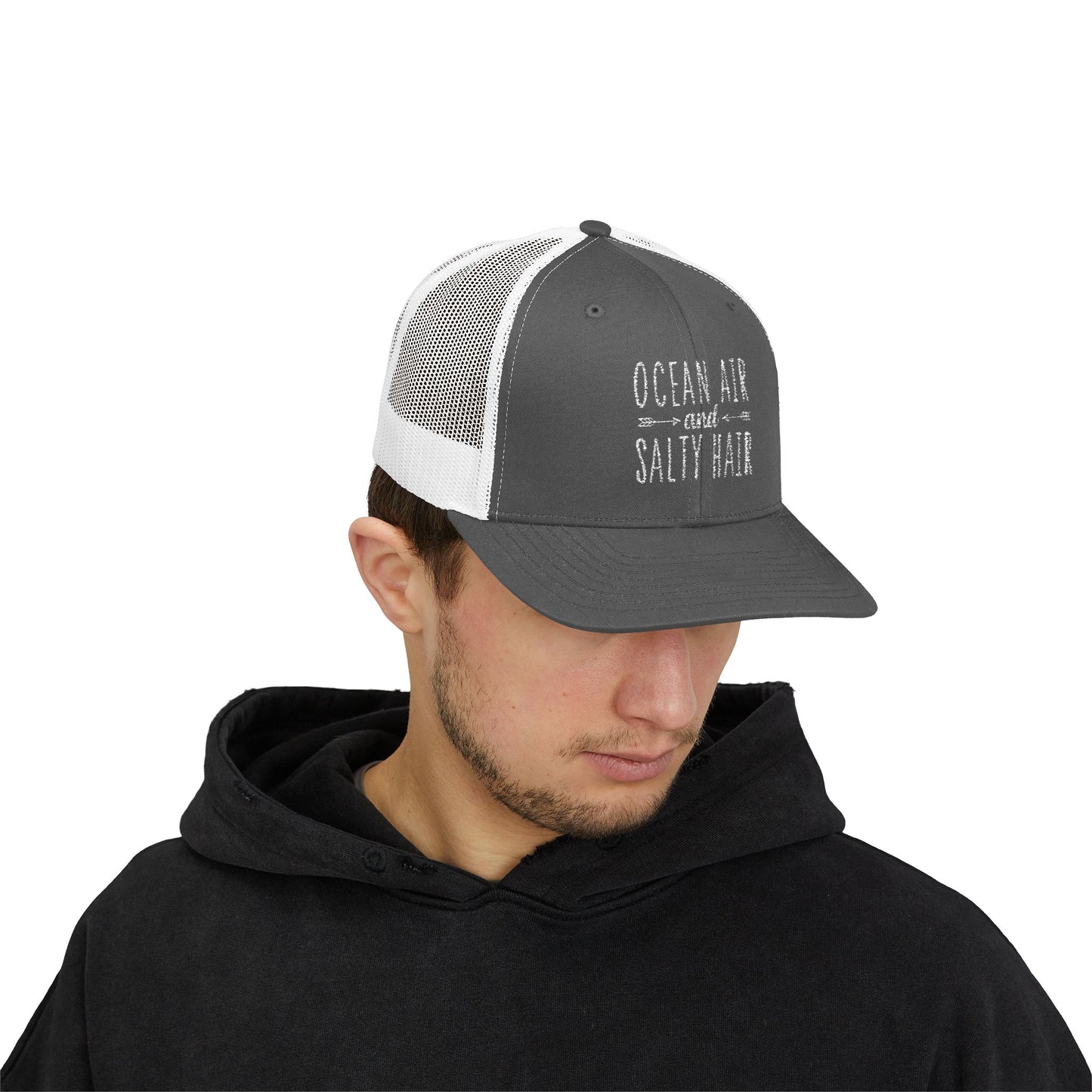 Snapback Trucker Cap -Ocean Air & Salty Hair-