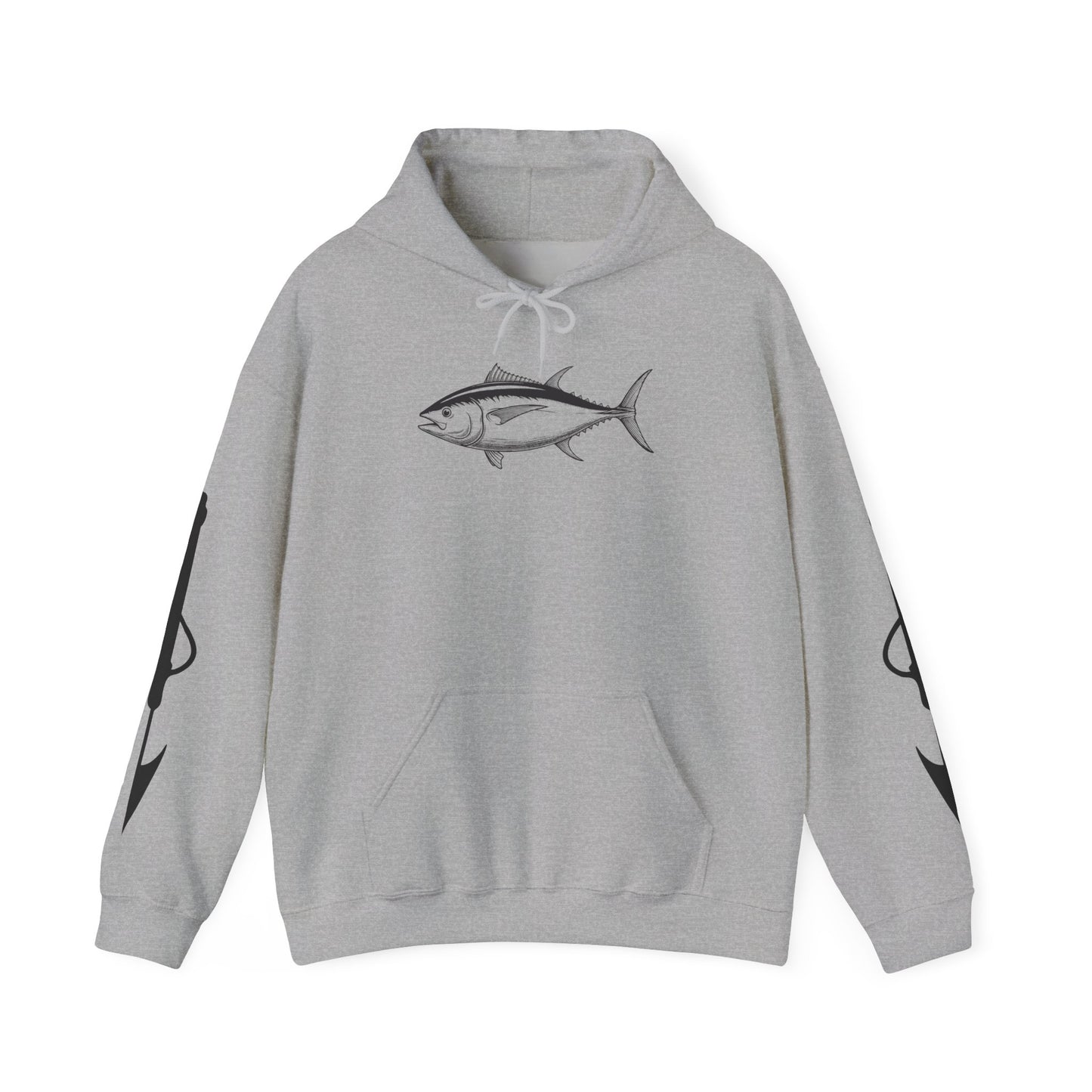 Vintage Tuna Illustration Fishing Hoodie