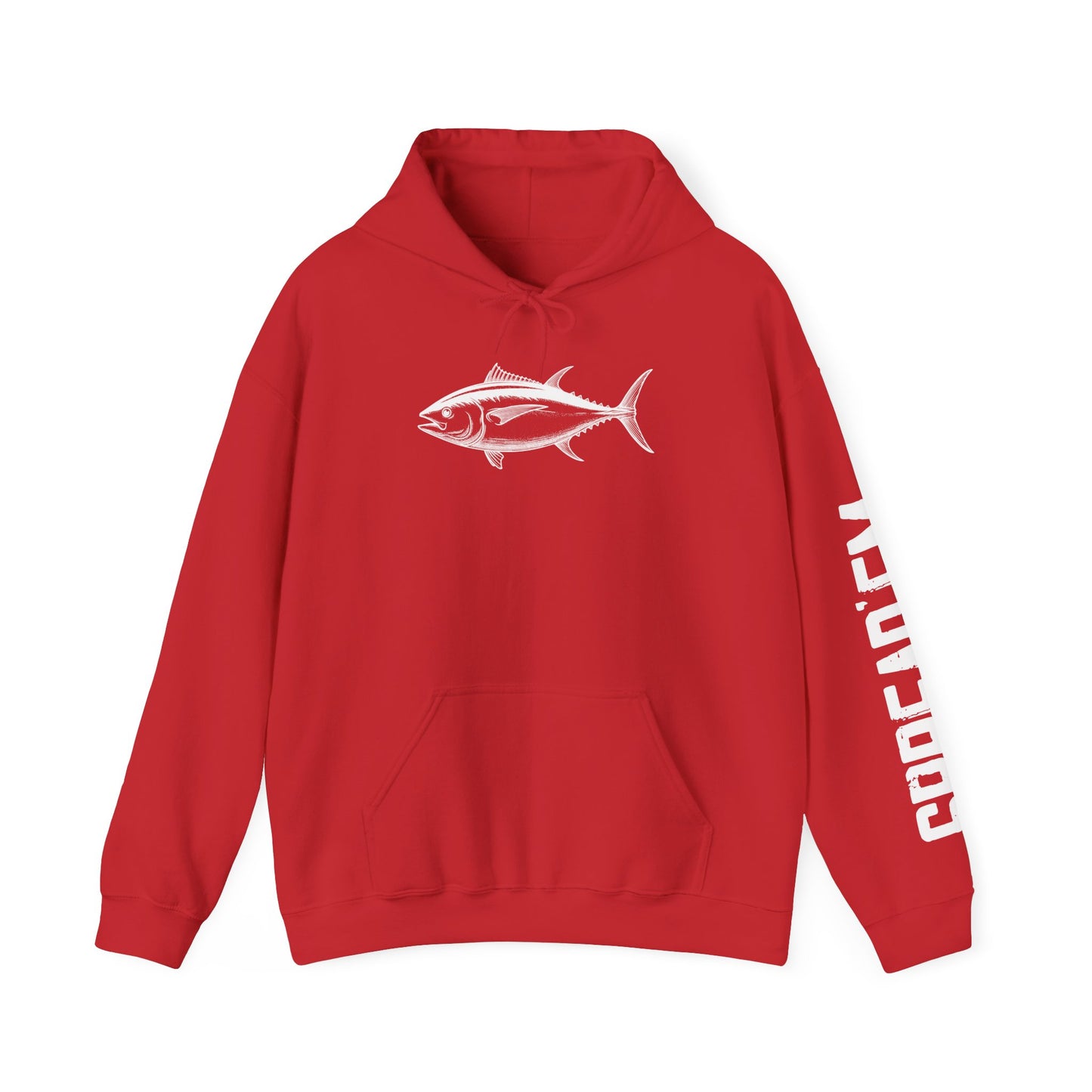 Tuna Fish Hoodie — 'SPREAD 'EM' Fishing Graphic Pullover