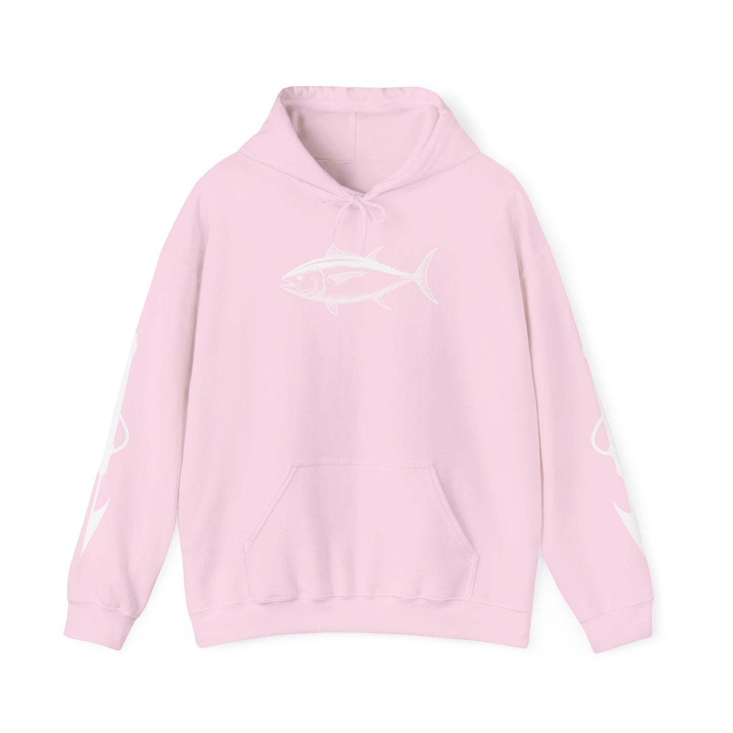 Vintage Tuna Illustration Fishing Hoodie